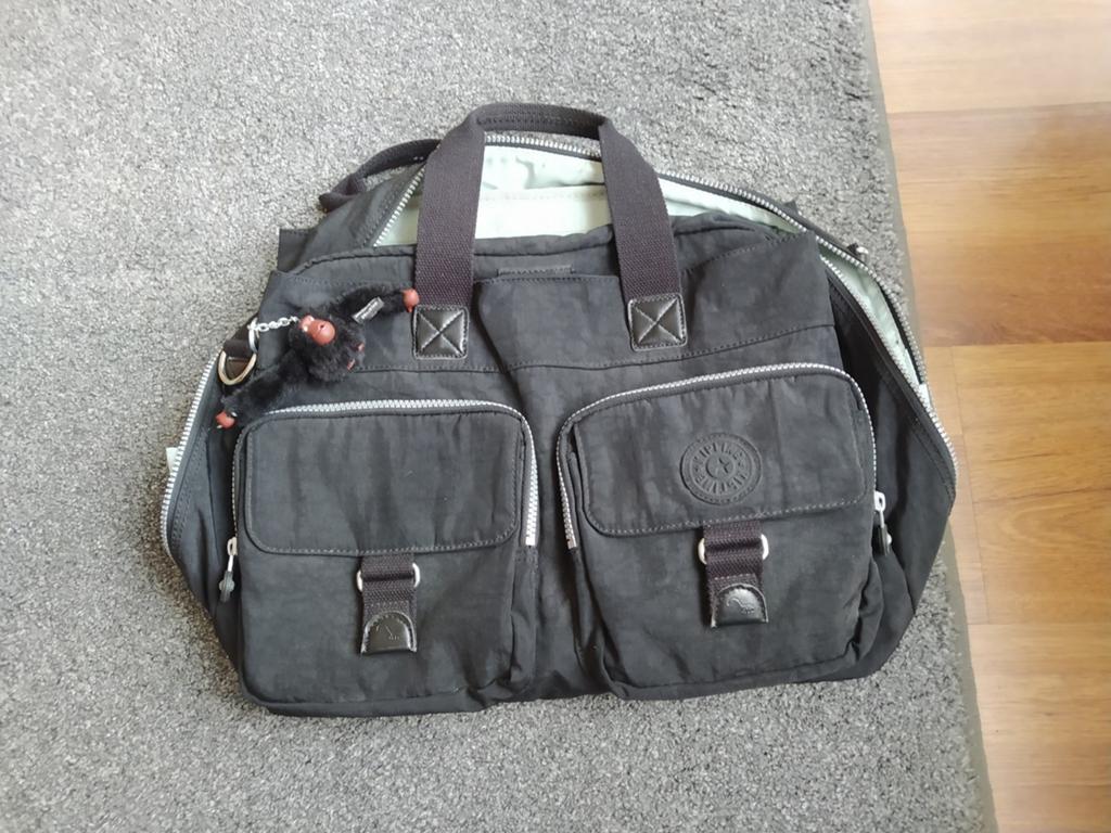 Kipling laptoptas zwart met sleeve., Ophalen, Meerdere vakken, 15 inch, Zo goed als nieuw