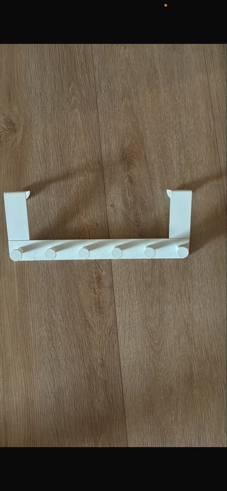 Witte deurkapstok met 6 haken, Ophalen, Wandhaken, Zo goed als nieuw, Minder dan 100 cm