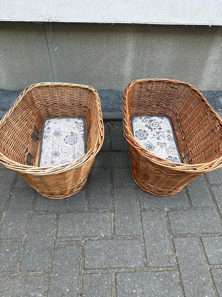 Hondenmand voor kleine hond voor achter op de fiets, Ophalen, Gebruikt, Riet