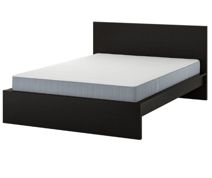 Ikea Malm Zwart bedframe 180x200, Huis en Inrichting, Slaapkamer | Bedden, Ophalen, Gebruikt, Zwart, Tweepersoons