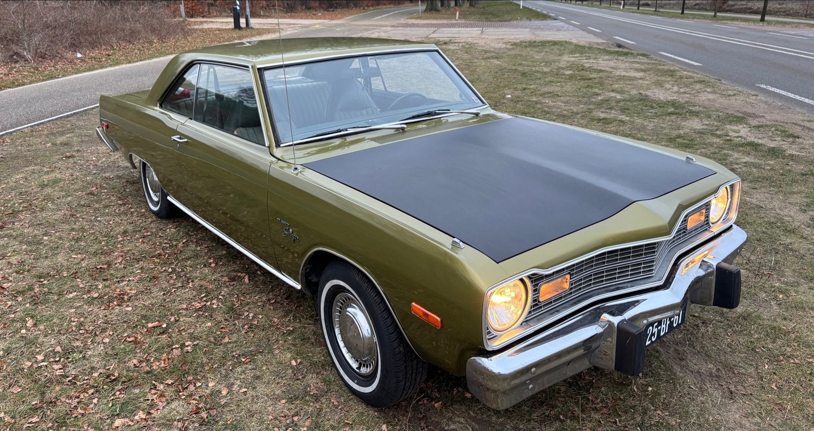Dodge Dart 3.7 Swinger AUT 1974 Groen, Automaat, Achterwielaandrijving, Leder en Stof, Origineel Nederlands