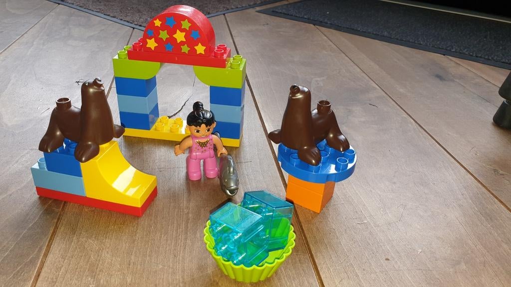 Lego Duplo 10503 Circusshow met zeeleeuwen, Ophalen of Verzenden, Zo goed als nieuw, Complete set, Duplo