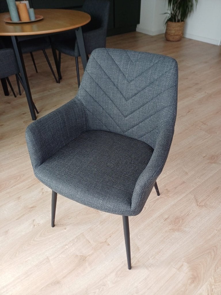 Eetkamerstoelen 4 stuks, Huis en Inrichting, Stoelen, Ophalen, Gebruikt, Zwart, Vier