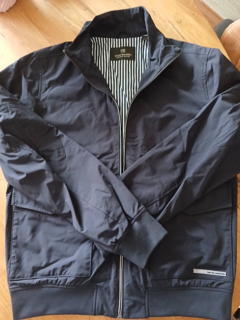 Heren jas, Maat 52/54 (L), Blauw, Ophalen of Verzenden, Zo goed als nieuw