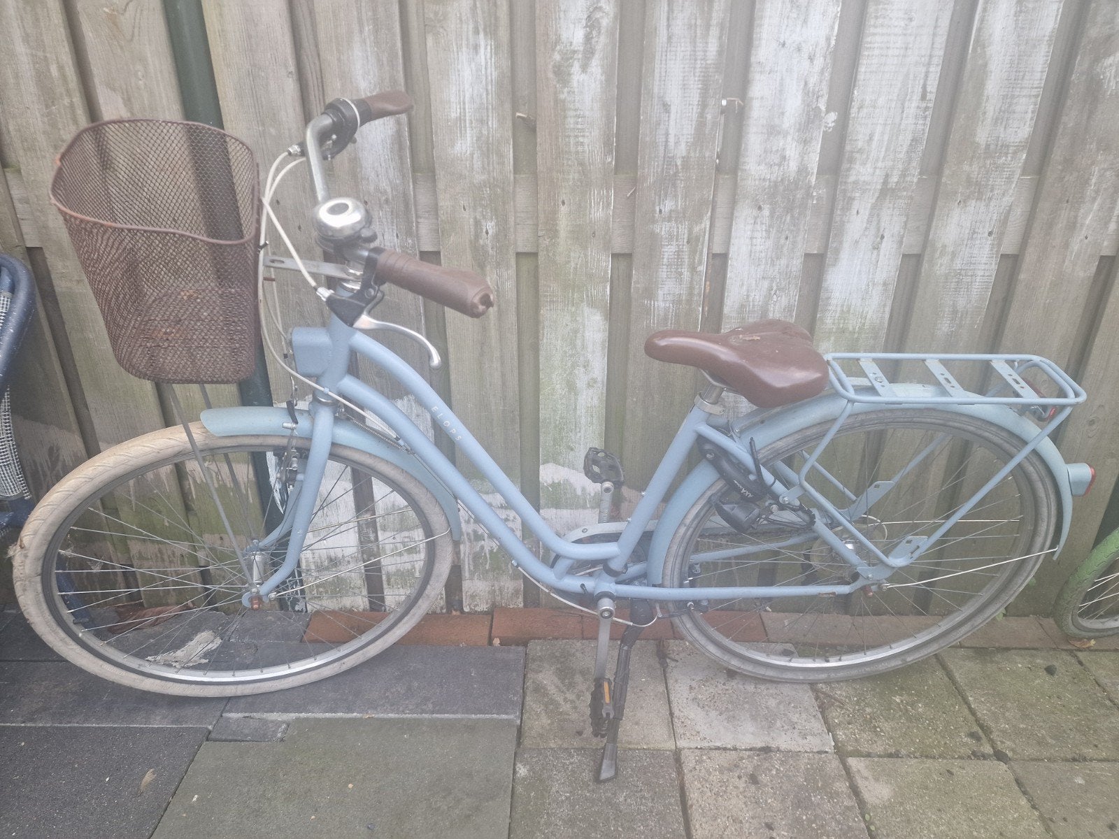Elops stadsfiets met mand en bagagedrager, Overige merken, Velgrem, Versnellingen, Ophalen of Verzenden