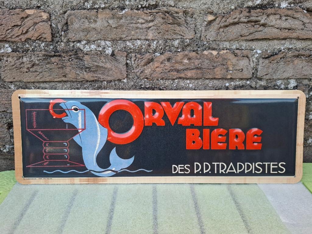 Reclamebord Orval bière, Verzamelen, Biermerken, Ophalen of Verzenden, Nieuw, Reclamebord, Plaat of Schild, Overige merken