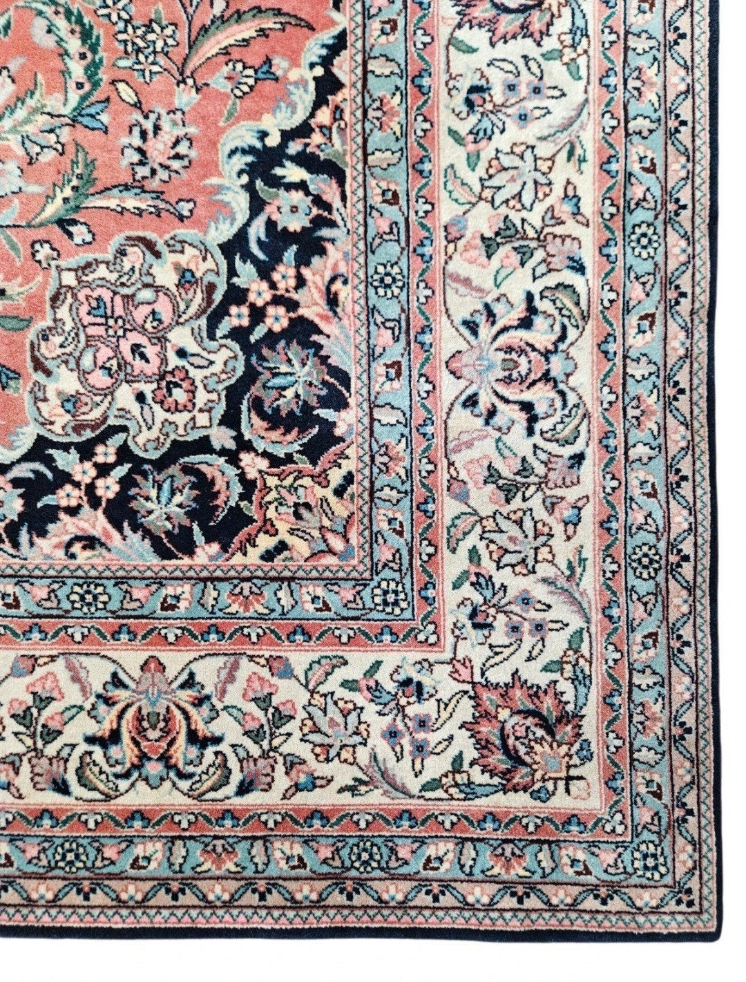 Handgeknoopt oosters wol Kashmir tapijt medallion 174x243cm, Gebruikt, 150 tot 200 cm, 200 cm of meer, Www.hypepopup.nl