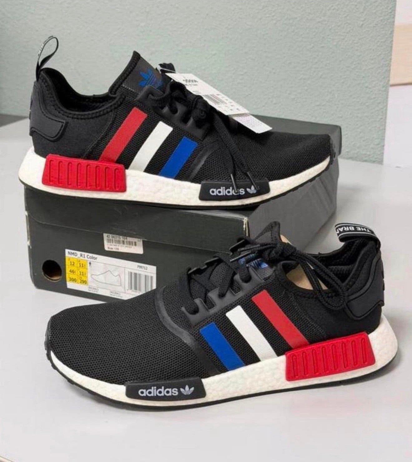 Original Mens 46 Adidas NMD_R1 Color NMD R1 Sneakers F99712, P, Zwart, P, P