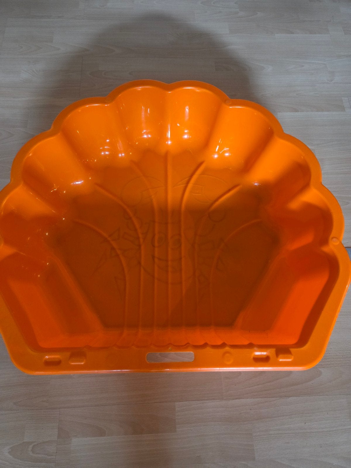 Oranje schelp zandbak/zwembadje voor kinderen, Ophalen, Gebruikt