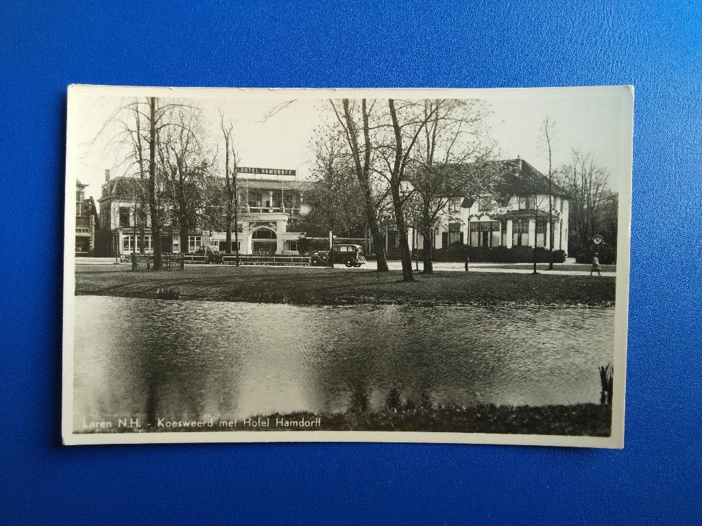 Laren, Koesweerd met Hotel Hamdorff. Klf, Verzenden, 1940 tot 1960, Ongelopen, Noord-Holland