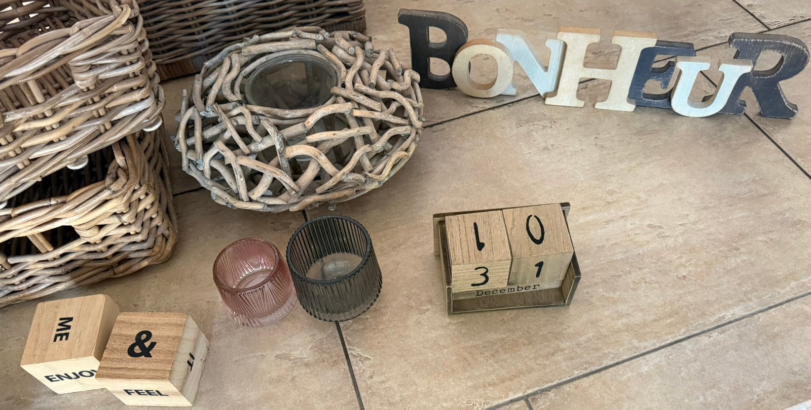 Landelijke woondecoratie set, Ophalen, Gebruikt, Meerkleurig, Decoratieobject