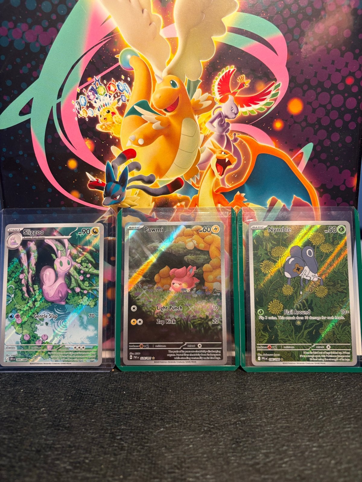 Pokémon kaarten: Sliggoo, Pawmi, Nymble (3 stuks), Ophalen of Verzenden, Zo goed als nieuw, Meerdere kaarten