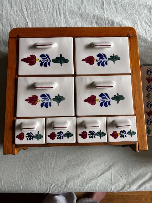 Boerenbont ladekastje licht hout (1) Boerenbond, Huis en Inrichting, Keuken | Servies, Gebruikt, Ophalen of Verzenden, Royal Boch