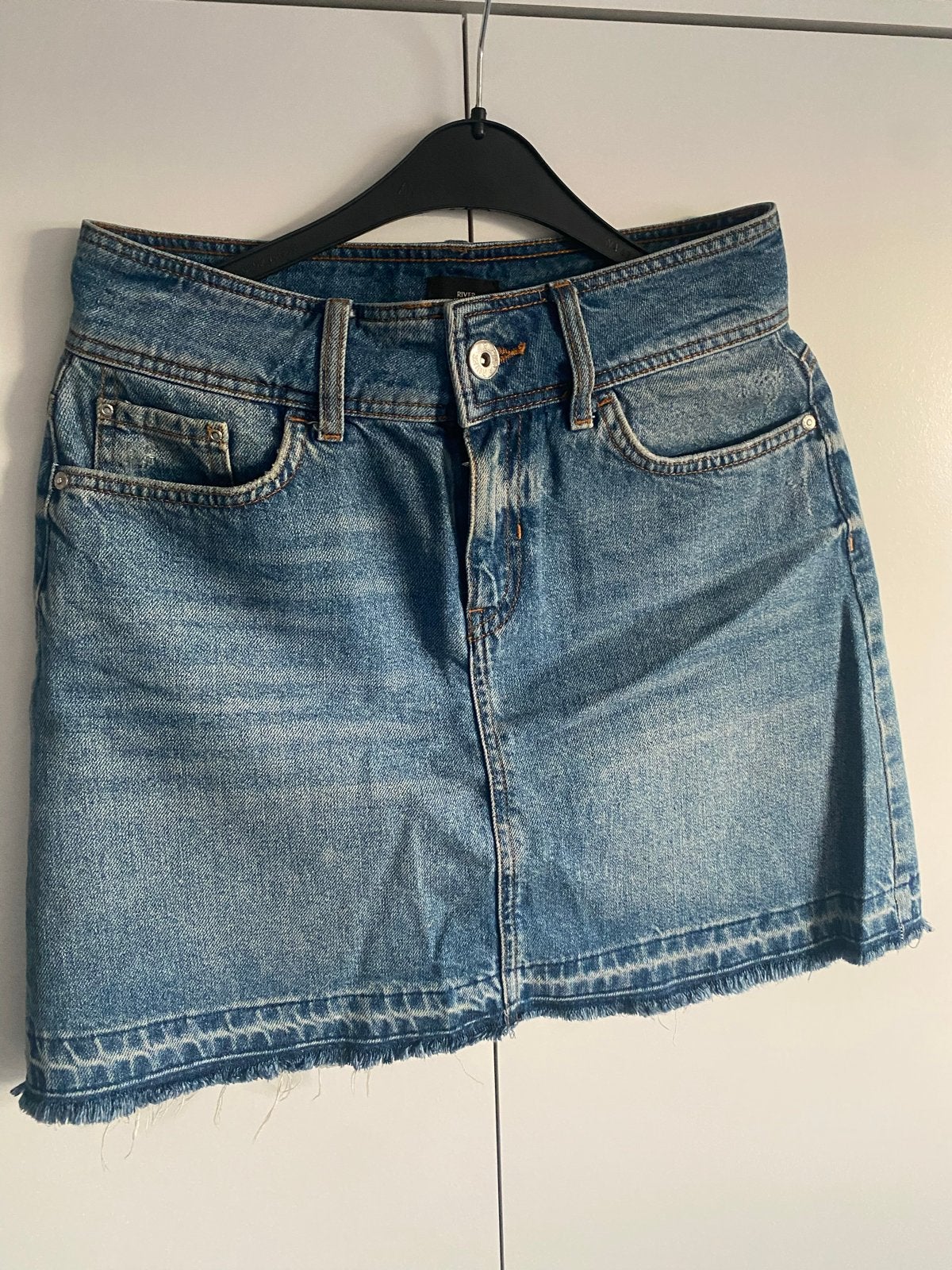 River Island spijkerrok maat S, Kleding | Dames, Blauw, Ophalen of Verzenden, Maat 36 (S), Gedragen