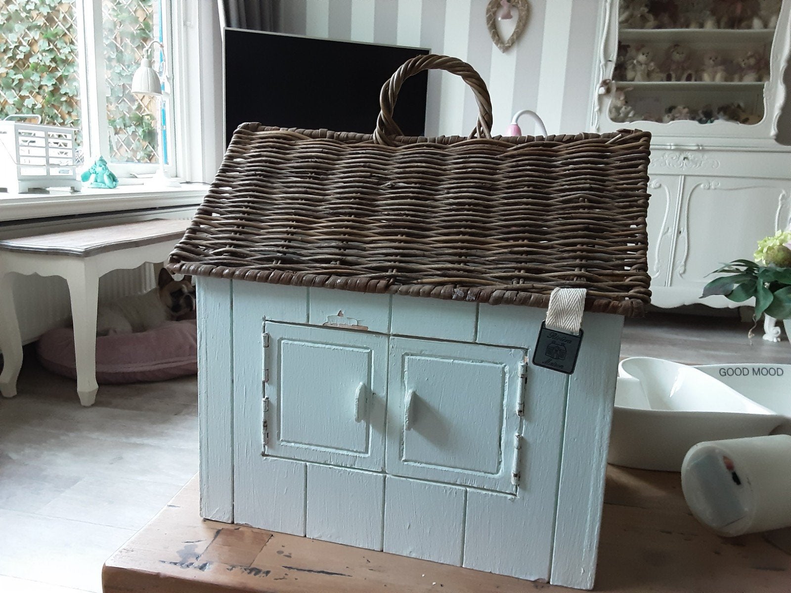 Riviera maison rattan huis....grote maat....oude collectie!!, Ophalen of Verzenden, Gebruikt