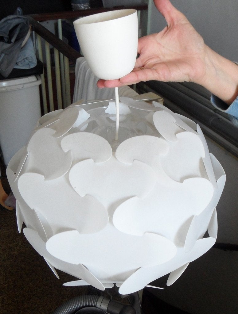 Leuke witte IKEA hanglamp, Fillsta, Ophalen of Verzenden, Gebruikt, Kunststof