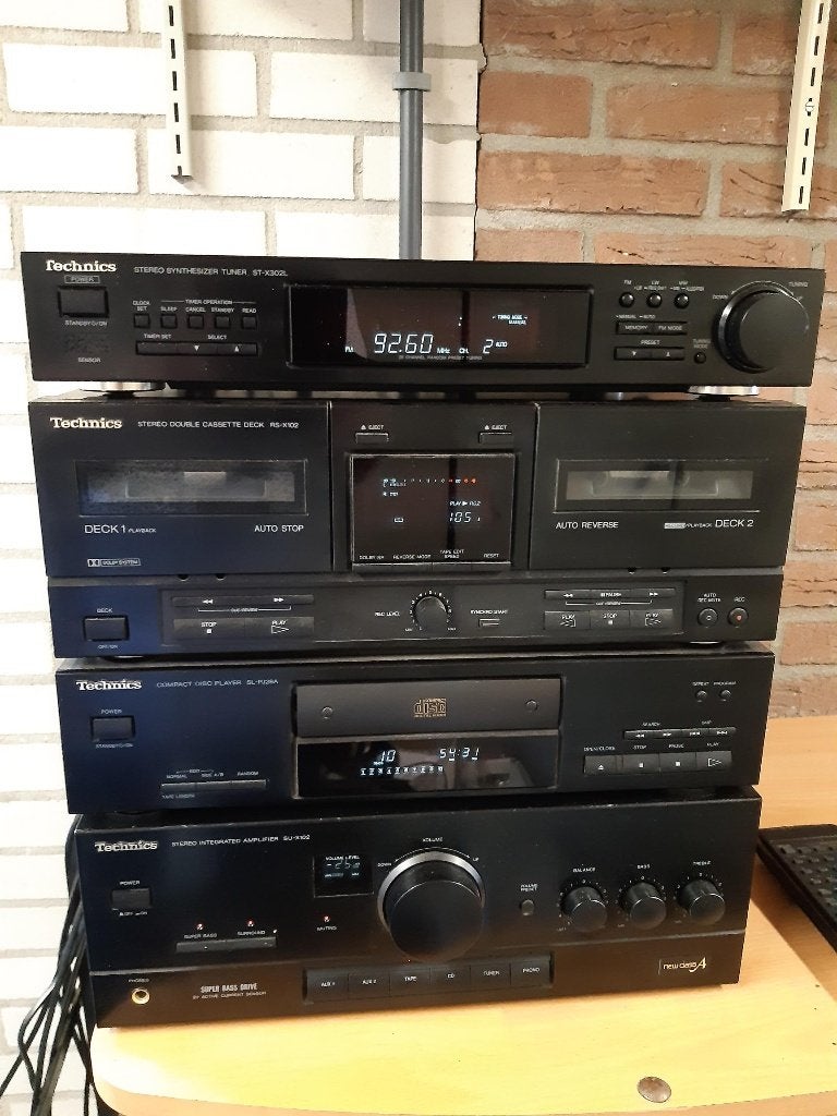 Technics Stereo x serie Set midi set 36cm breed, Gebruikt, Tuner of Radio, Microset, Ophalen