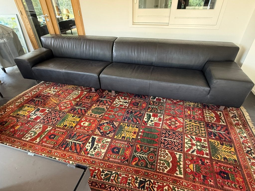 Leren 5-zits bank Montis Lima, Ophalen, Gebruikt, 300 cm of meer, Rechte bank