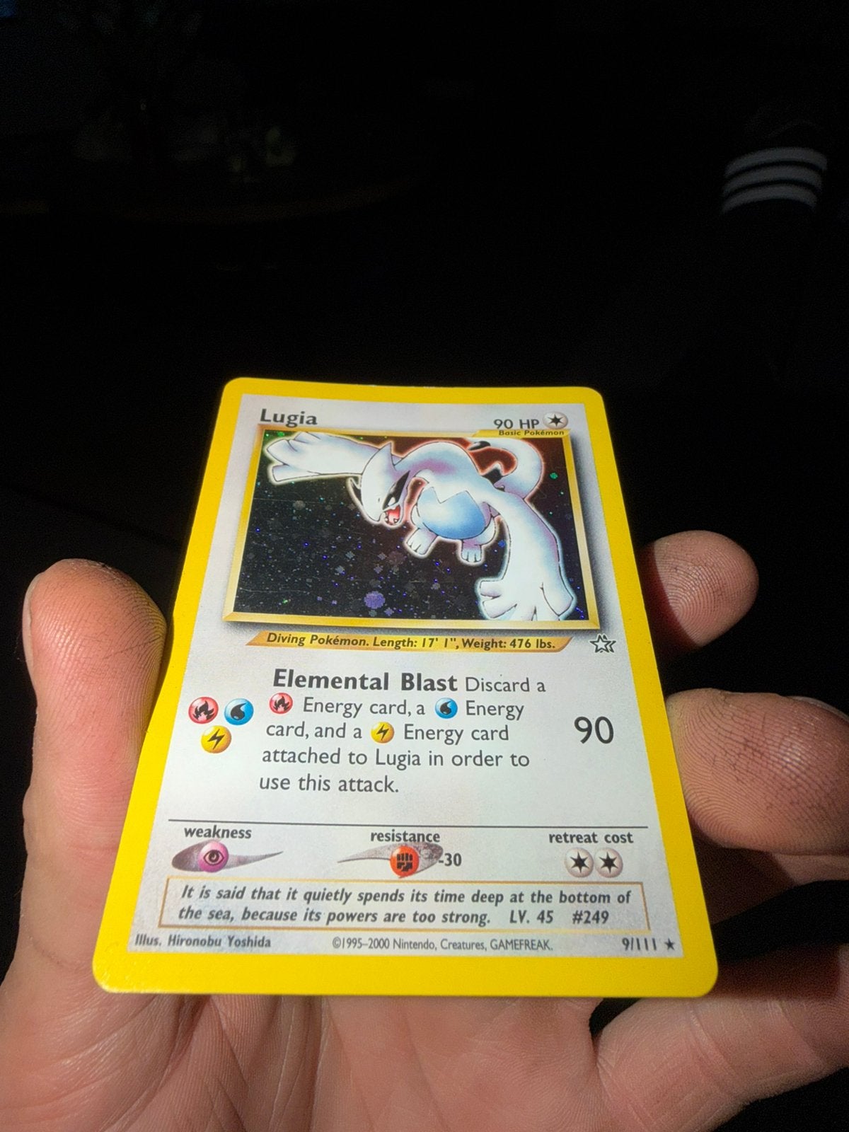 Pokemon Lugia 9/111, Ophalen, Zo goed als nieuw, Losse kaart, Foil