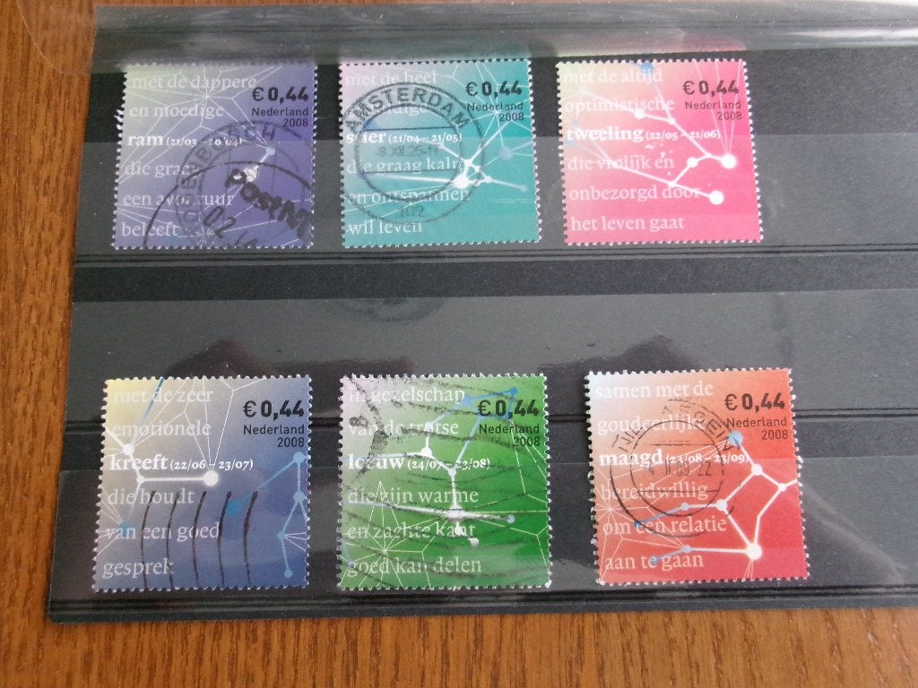 2008 - 12 maanden jarig, sterrenbeelden (438e), Postzegels en Munten, Postzegels | Nederland, Verzenden, Gestempeld