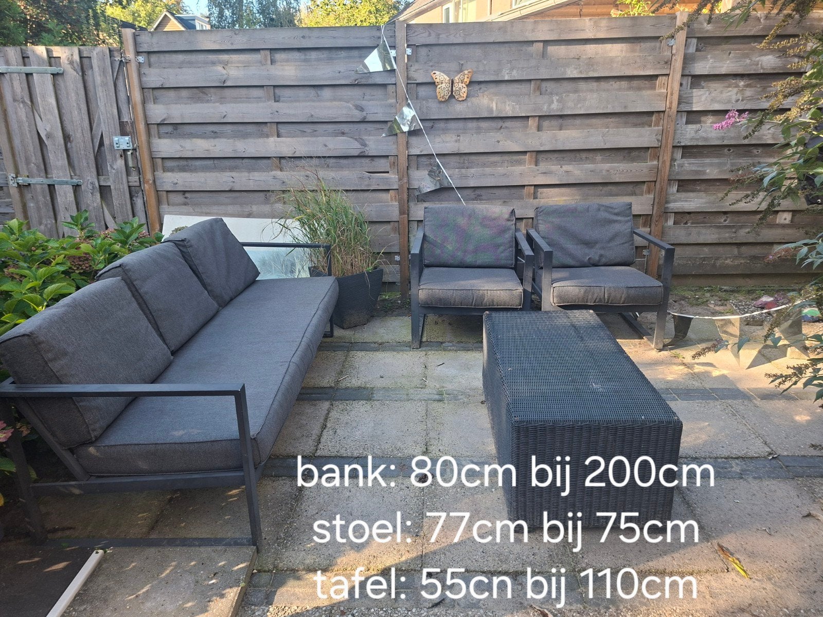 loungeset, Tuin en Terras, Ophalen, 5 zitplaatsen, Gebruikt, Bank