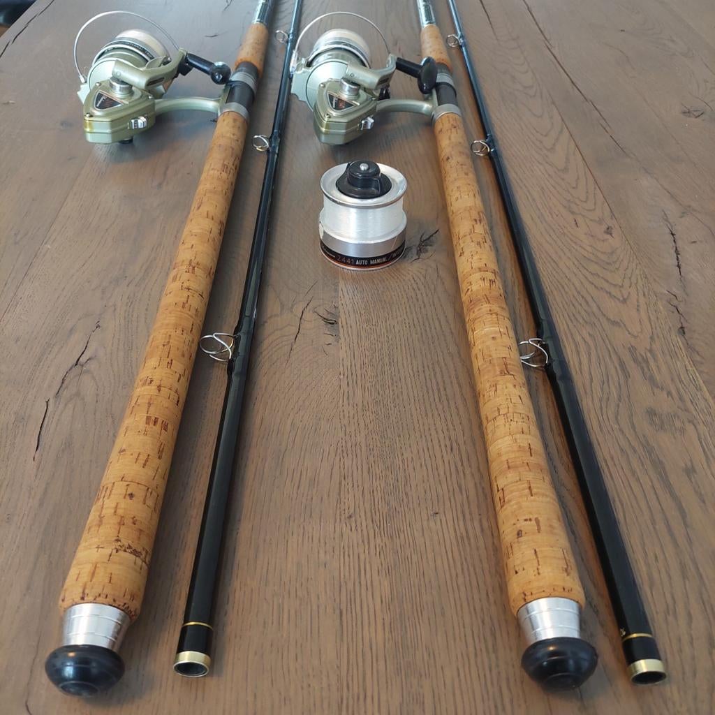 Old school set  casting corner/shakespeare ambidex super, Ophalen of Verzenden, Molen