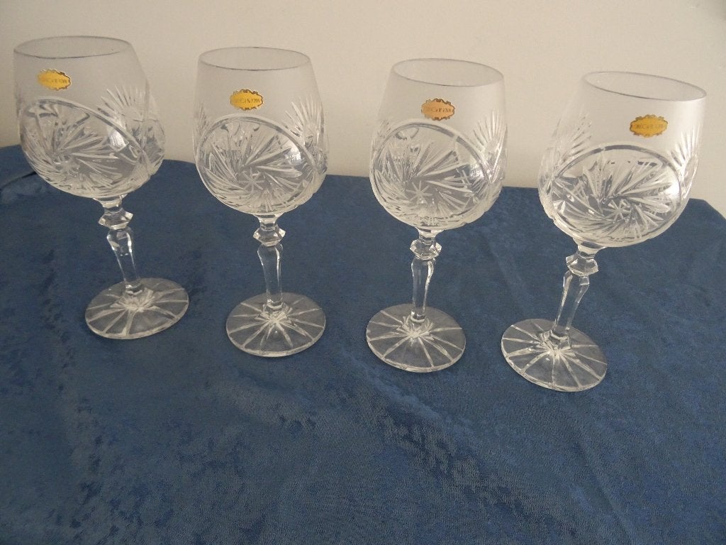 Luxe kristallen wijnglas ster geslepen kristal wijn glas, Antiek en Kunst, Antiek | Glas en Kristal, Ophalen of Verzenden