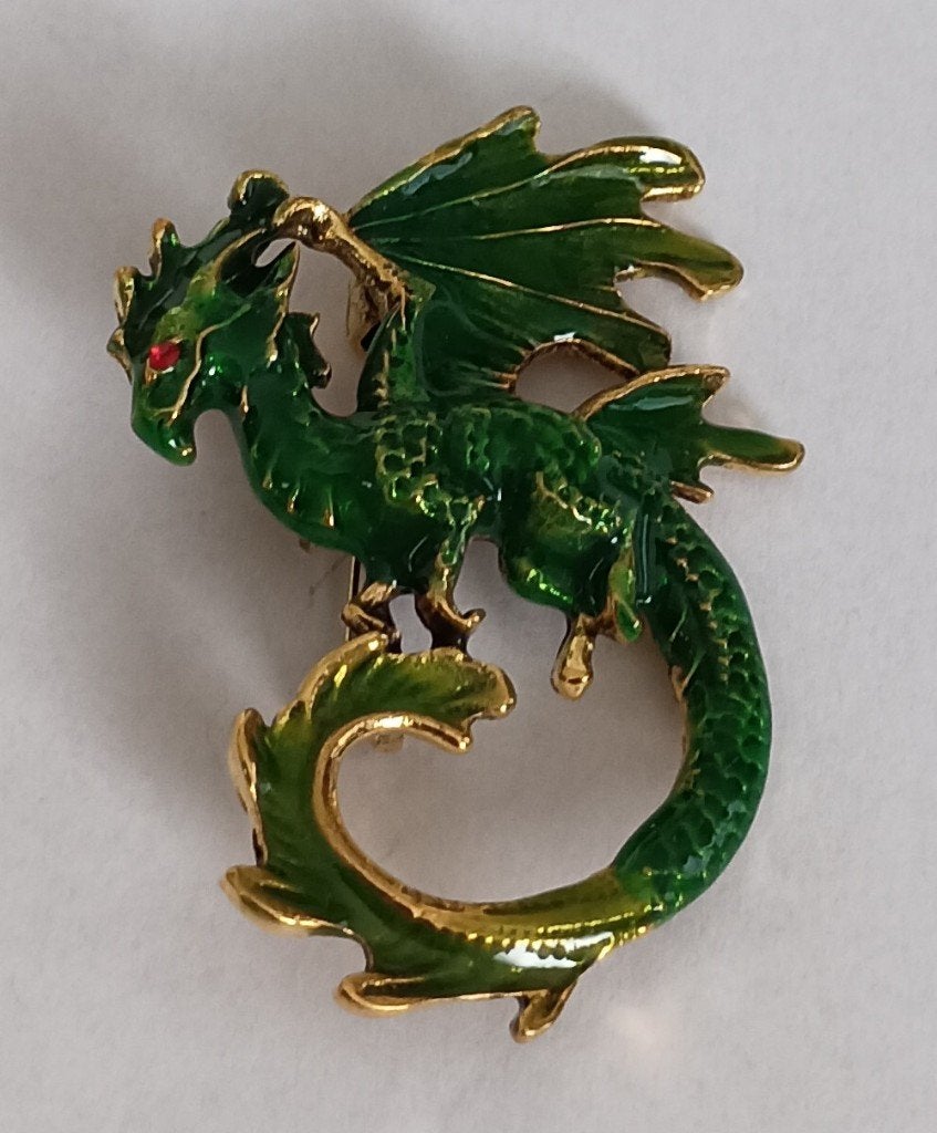 Draak broche, Overige materialen, 4 tot 7 cm, Overige kleuren, Nieuw