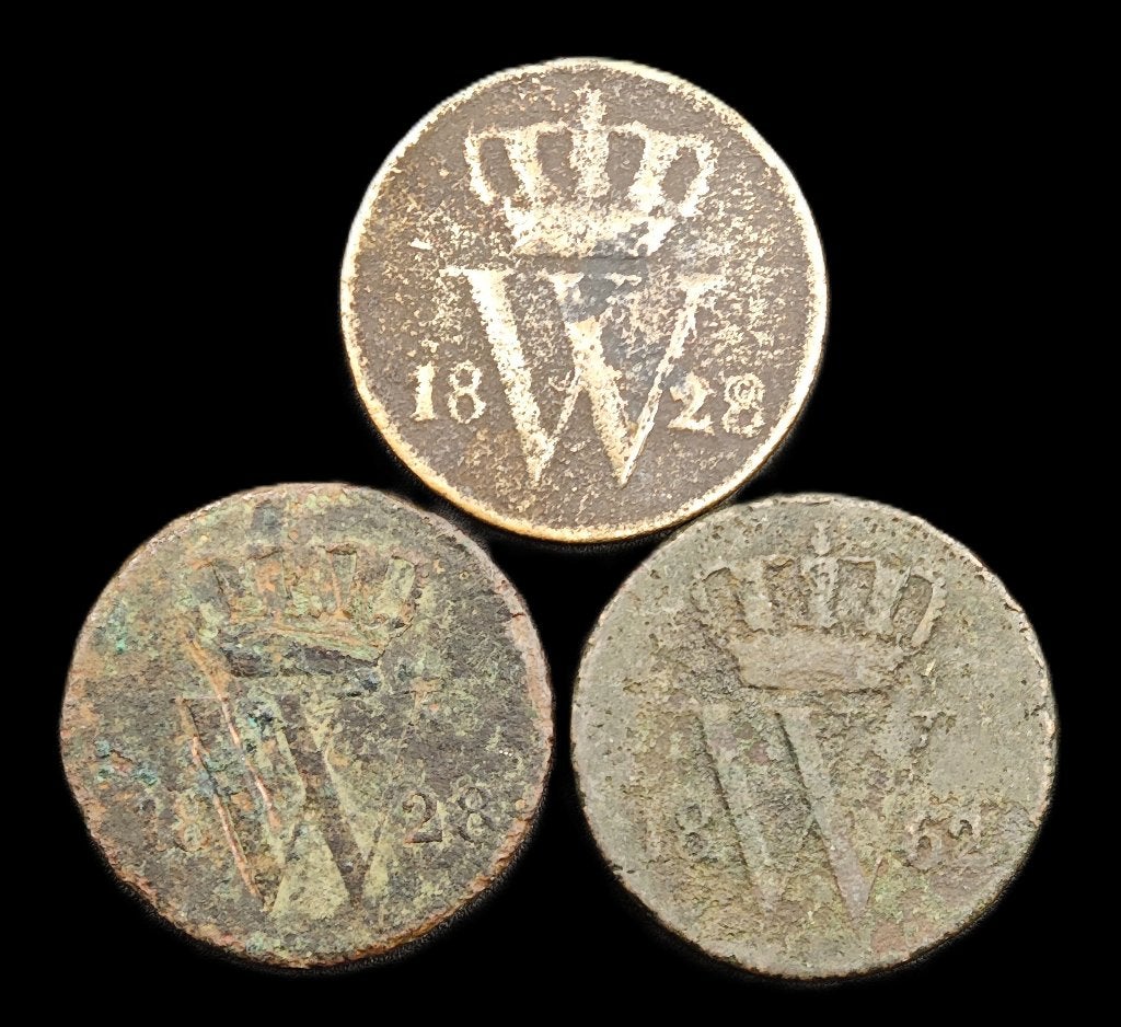3x 1 Cent Willem 1-3, Ophalen of Verzenden, Koning Willem I, 1 cent, Setje