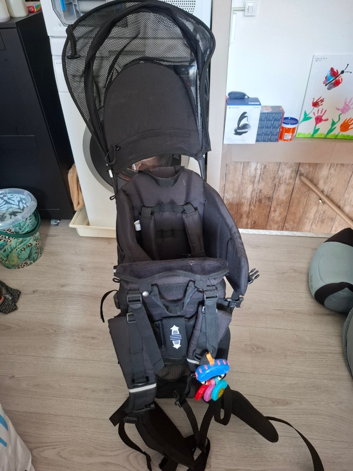 Kinderdrager/Draagzak - Ideaal voor wandelingen, Gebruikt, Buik of Rug, Draagzak, Ophalen