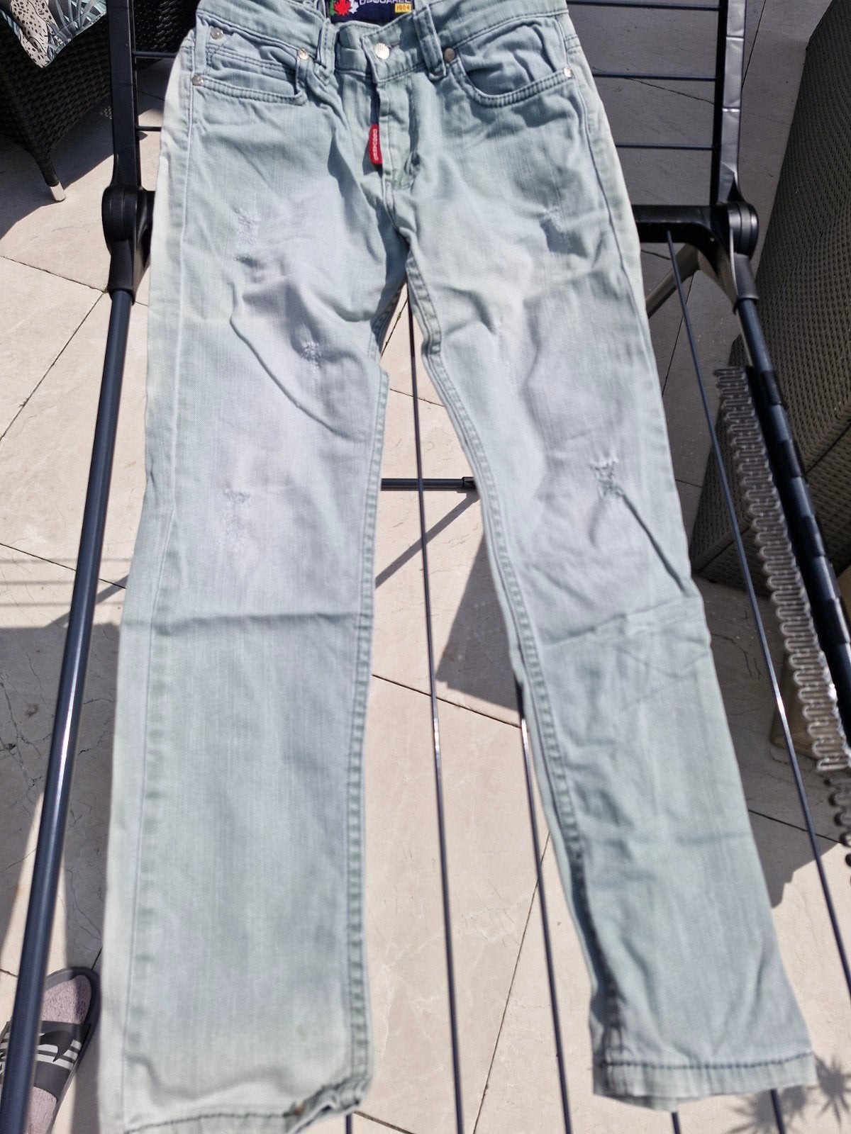 Dsquared2 jeans - Lichtgroen/grijs  146, Kinderen en Baby's, Broek, Jongen of Meisje, Dsquared2, Ophalen of Verzenden
