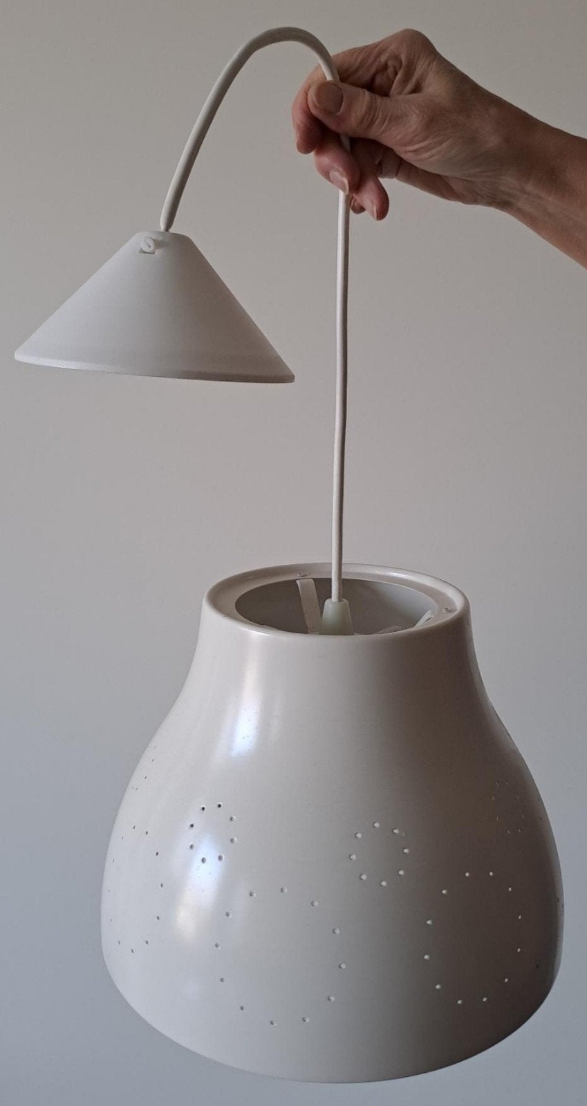 #hanglamp Snoïg, #IKEA, crèmekleurig, in goede staat, Ophalen of Verzenden, Zo goed als nieuw, Metaal, E27 (groot)