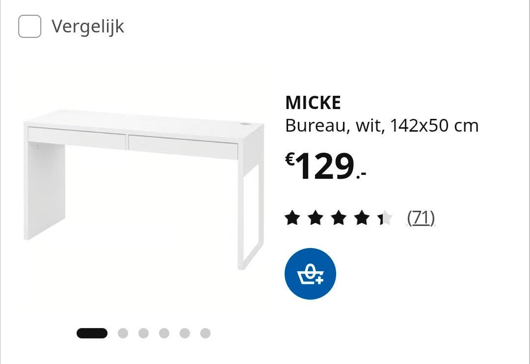 Ikea Micke bureau, Eén persoon, Cadeaubon