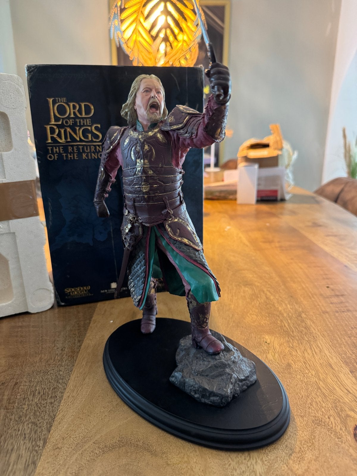 Lord of the Rings King Théoden beeld - Sideshow Weta, Ophalen of Verzenden, Zo goed als nieuw, Beeldje of Buste