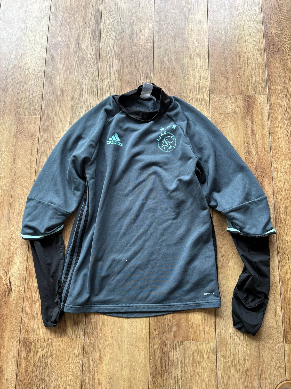 Ajax keepershirt Adidas grijs/zwart - Maat L, Sport en Fitness, Maat L, Ophalen of Verzenden, Zo goed als nieuw, Shirt
