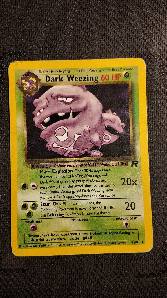 Dark Weezing 31 Team Rocket | Pokemon kaart, Ophalen, Zo goed als nieuw, Losse kaart