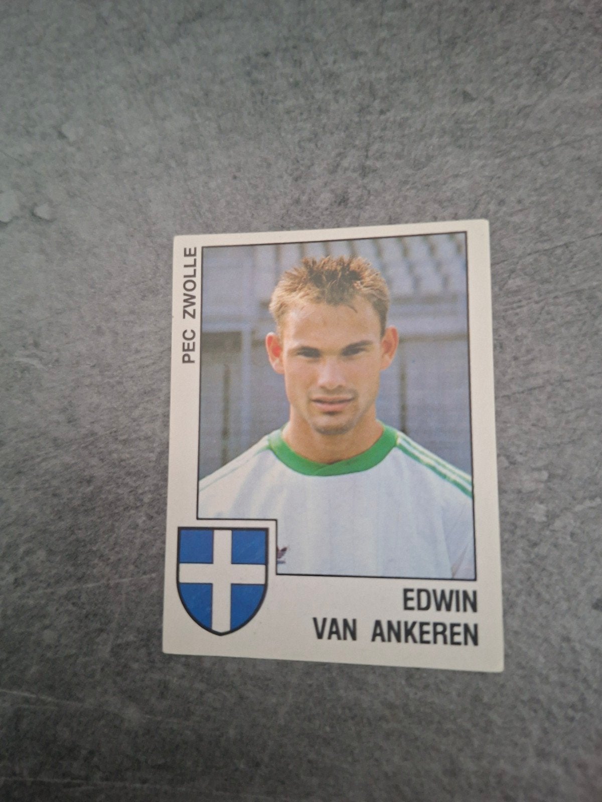 Panini sticker Voetbal 89. Edwin van Ankeren PEC-Zwolle., Ophalen of Verzenden, Zo goed als nieuw, Sticker