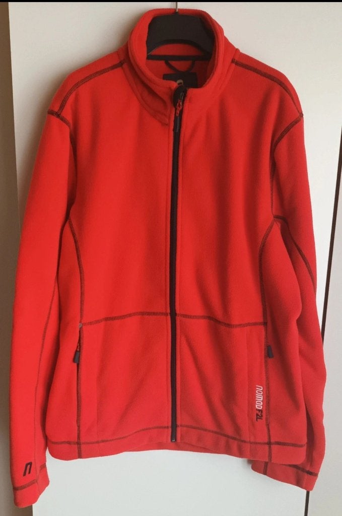 Nomad fleecejack rood maat L/52, Maat 52/54 (L), Ophalen of Verzenden, Zo goed als nieuw, Nomad