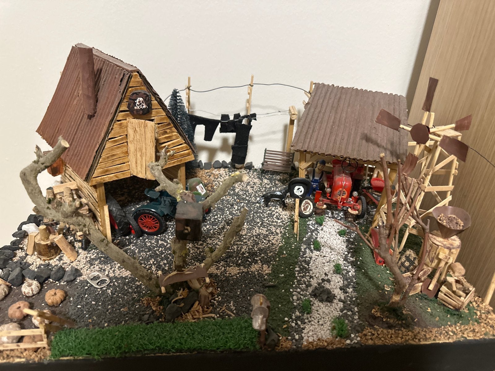 Uniek Diorama: Oldtimer Boerderij met Verlichting, Overige merken, Gebruikt, Ophalen of Verzenden, Groter dan 1:32