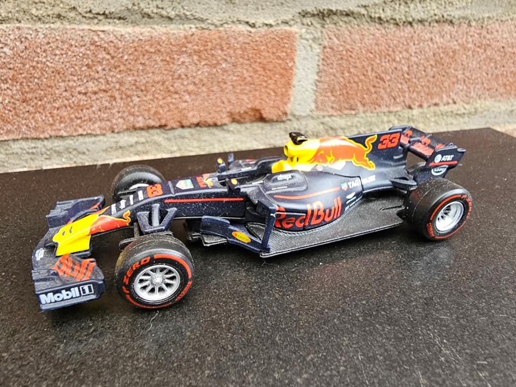 Red Bull Max Verstappen 1:43 auto Tag Heuer - RB13 Bburago, Ophalen of Verzenden, Gebruikt, Formule 1