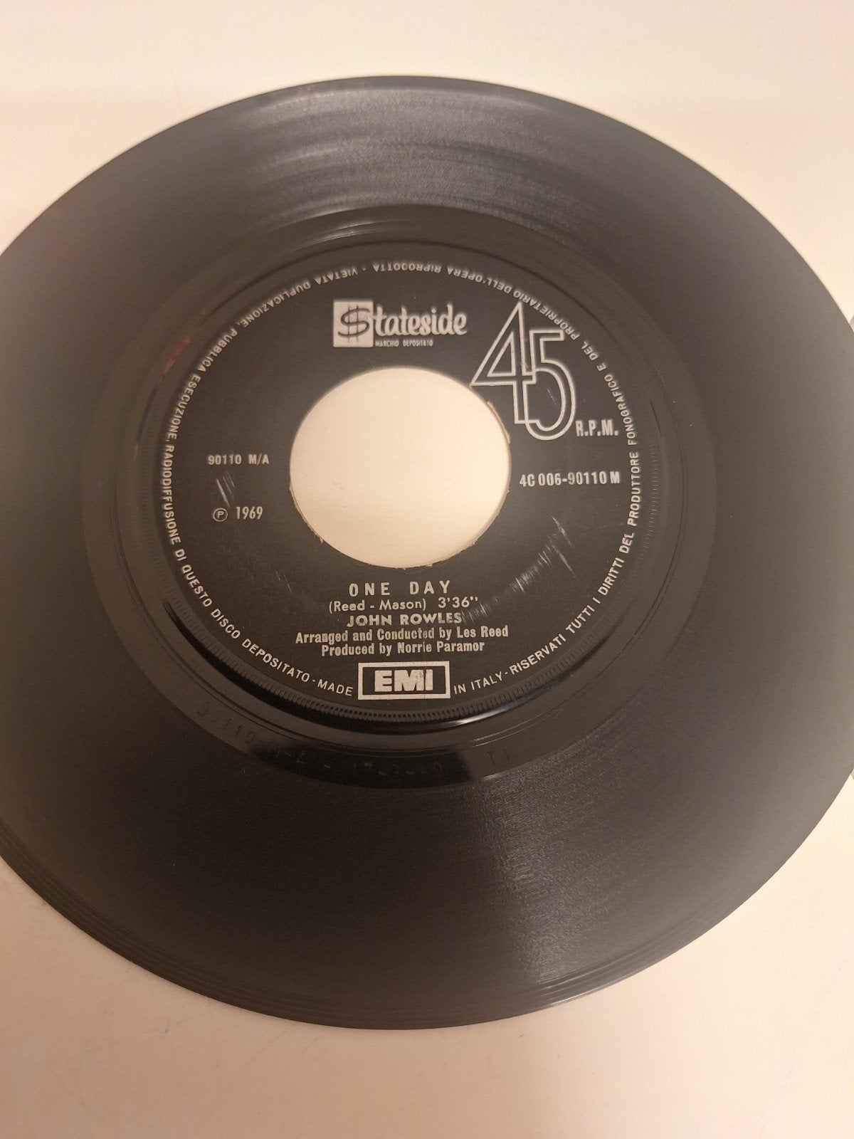 John Rowles - One Day, 1969., Cd's en Dvd's, Verzenden, 7 inch, Pop