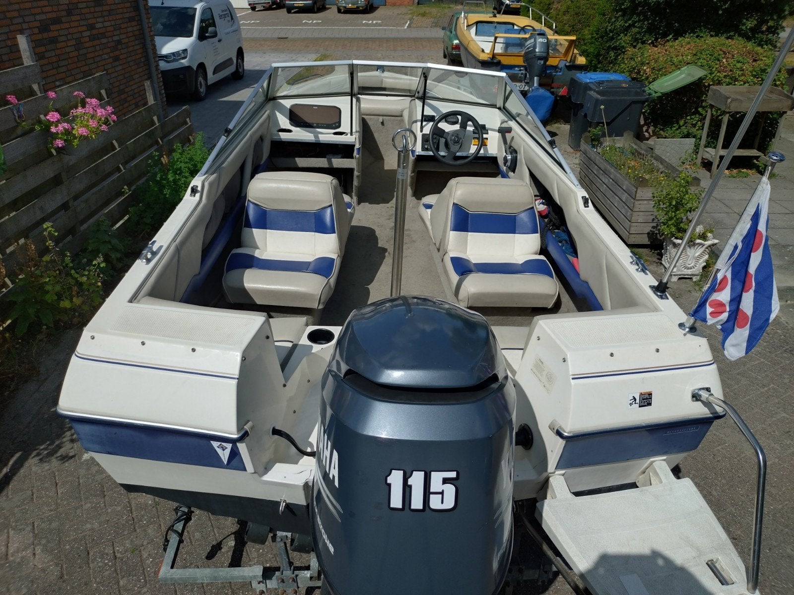 Bayliner Capri 1600 + yamaha 115 pk 4 takt en wegtrailer., Watersport en Boten, Ophalen, Gebruikt, Viertaktmotor, 2 m