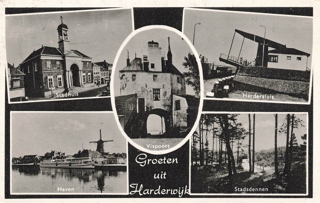 Groeten uit Harderwijk, Ophalen of Verzenden, 1940 tot 1960, Gelopen, Gelderland