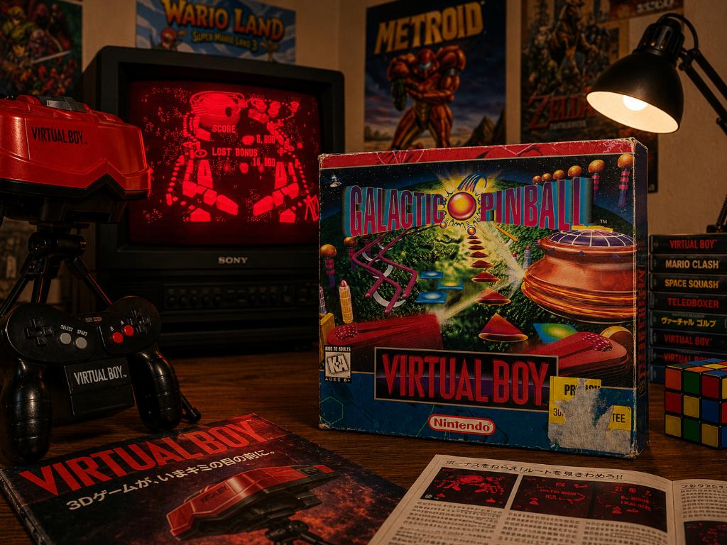 Virtual Boy - Galactic Pinball - USA No Manual, Spelcomputers en Games, Overige genres, 1 speler, Ophalen of Verzenden, Zo goed als nieuw