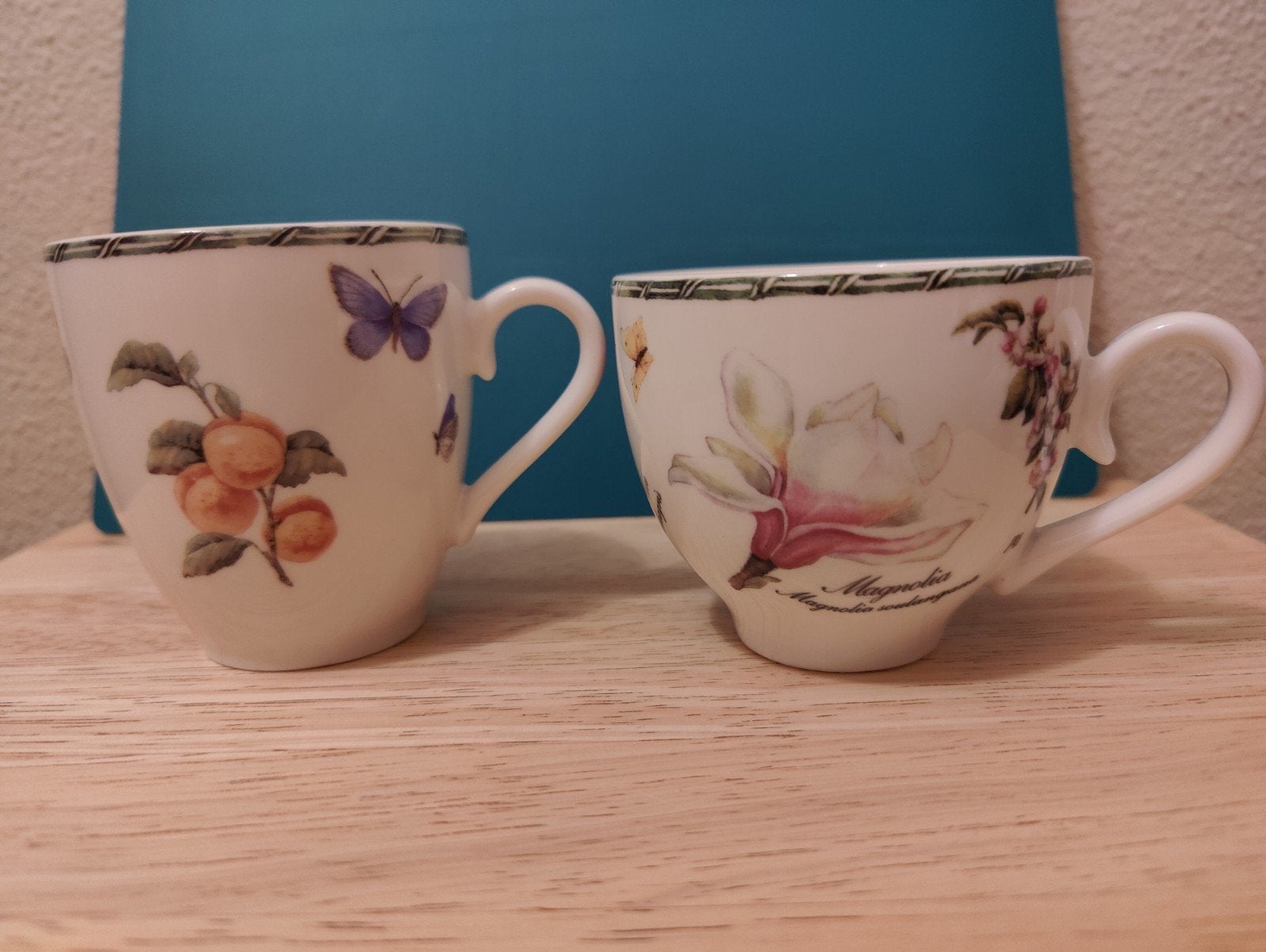 Prachtige mok en kopje van Janneke Brinkman, Fruit&Flowers, Verzenden, Zo goed als nieuw, Overige stijlen, Kop(pen) en/of Schotel(s)