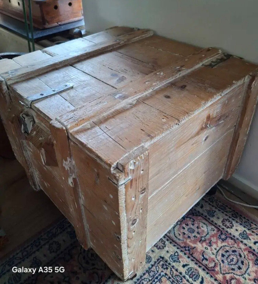 Grenen reiskist, Huis en Inrichting, Ophalen, 50 tot 100 cm