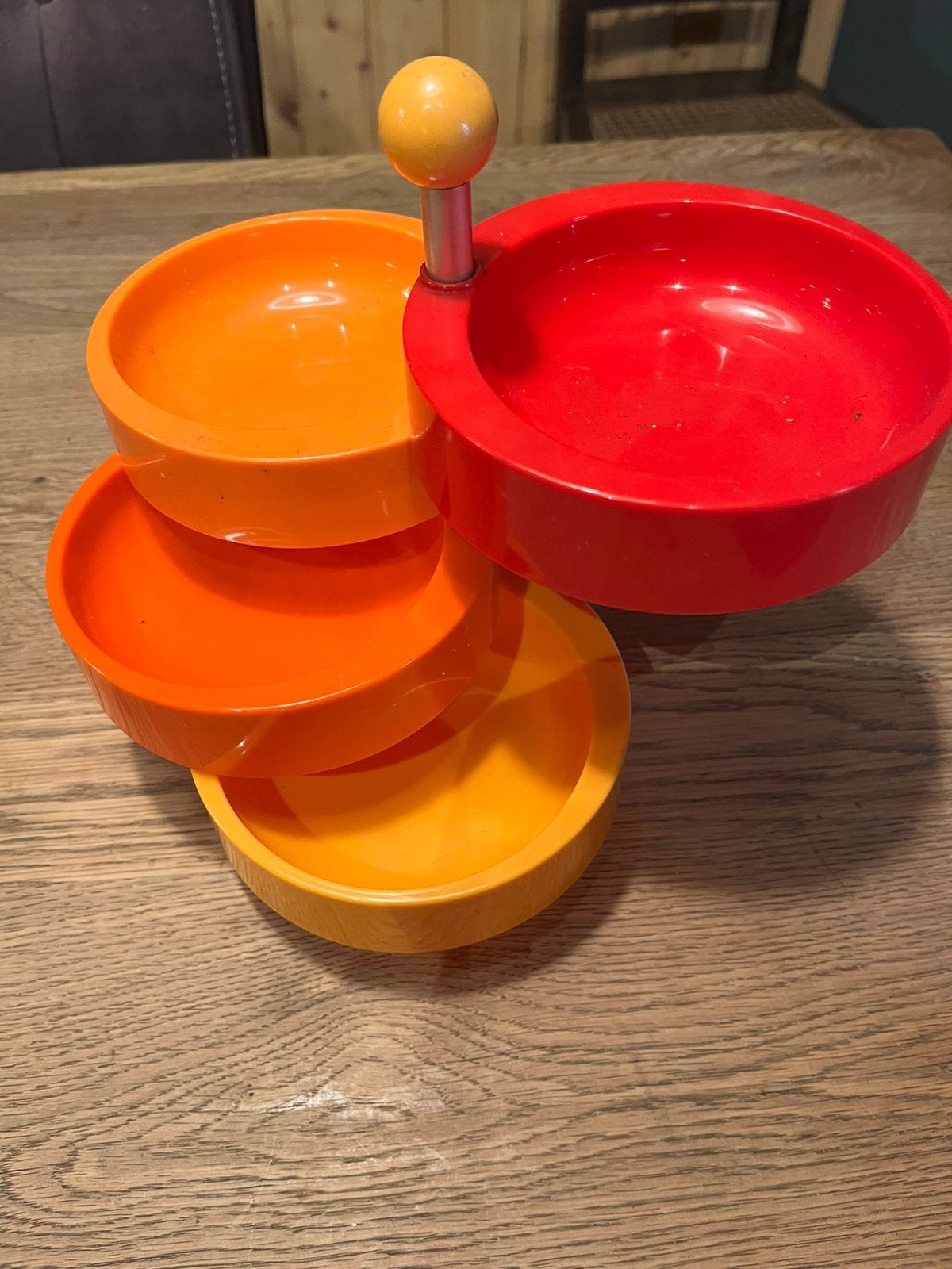Vintage borrel bakjes in houder 60 jaren, Verzamelen, Ophalen, Huis en Inrichting