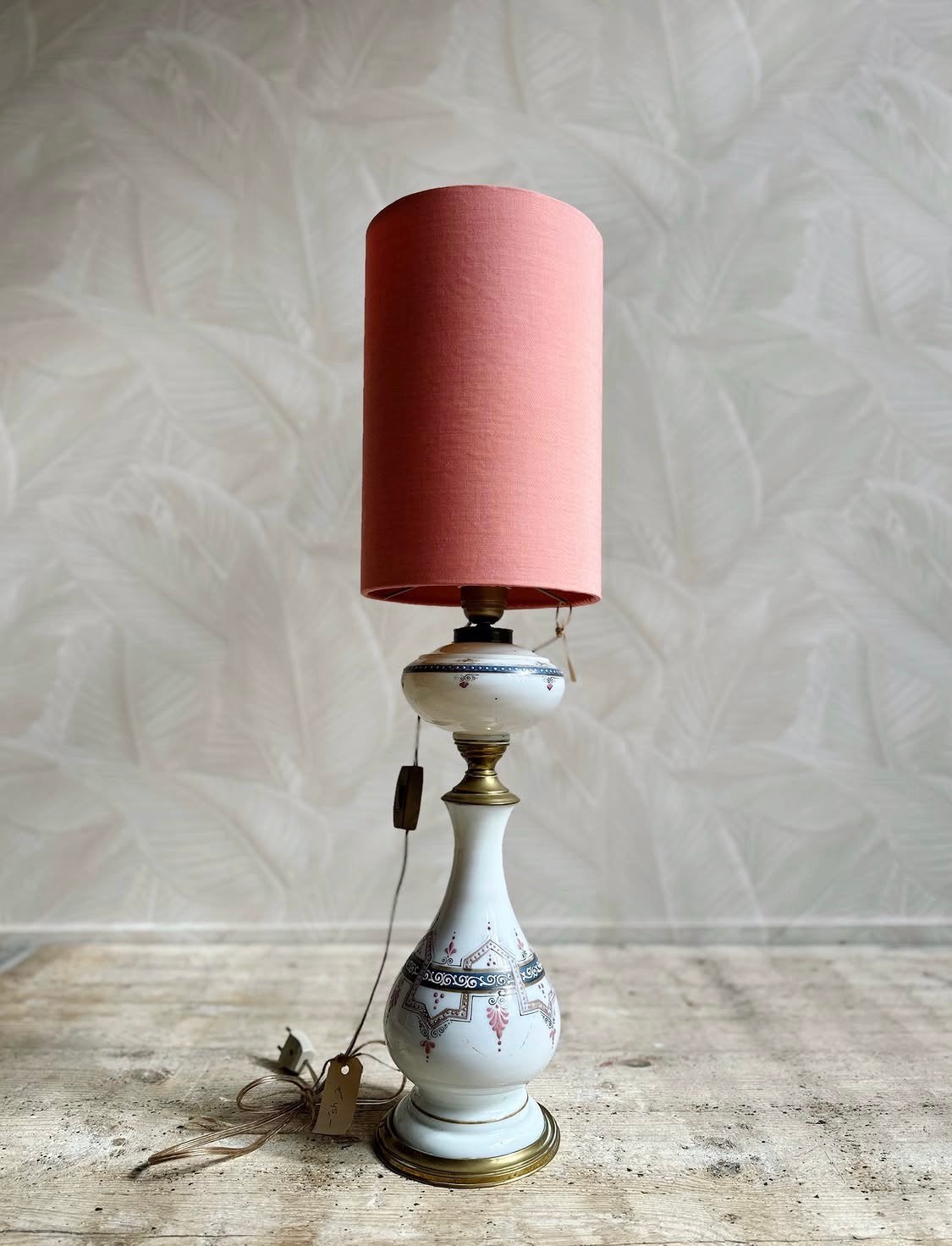 Vintage lampenvoet van porselein (excl kap), Ophalen of Verzenden