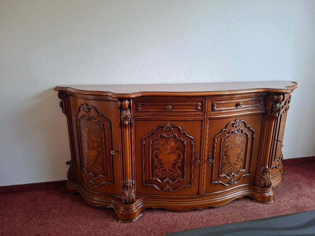 Dressoir italiaans notenhout, Ophalen, Overige materialen, Gebruikt, Met lade(s)