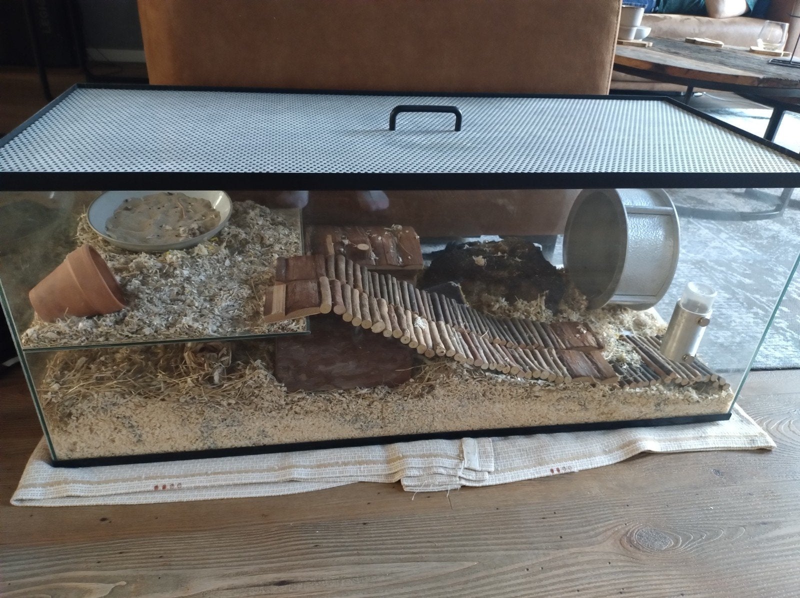 Mooie knaagdieren bak inclusief toebehoren, Dieren en Toebehoren, Kooi, Muis, 75 tot 110 cm, Ophalen